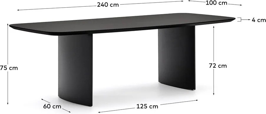 Stół w dekorze orzecha 100x240 cm Litto – Kave Home