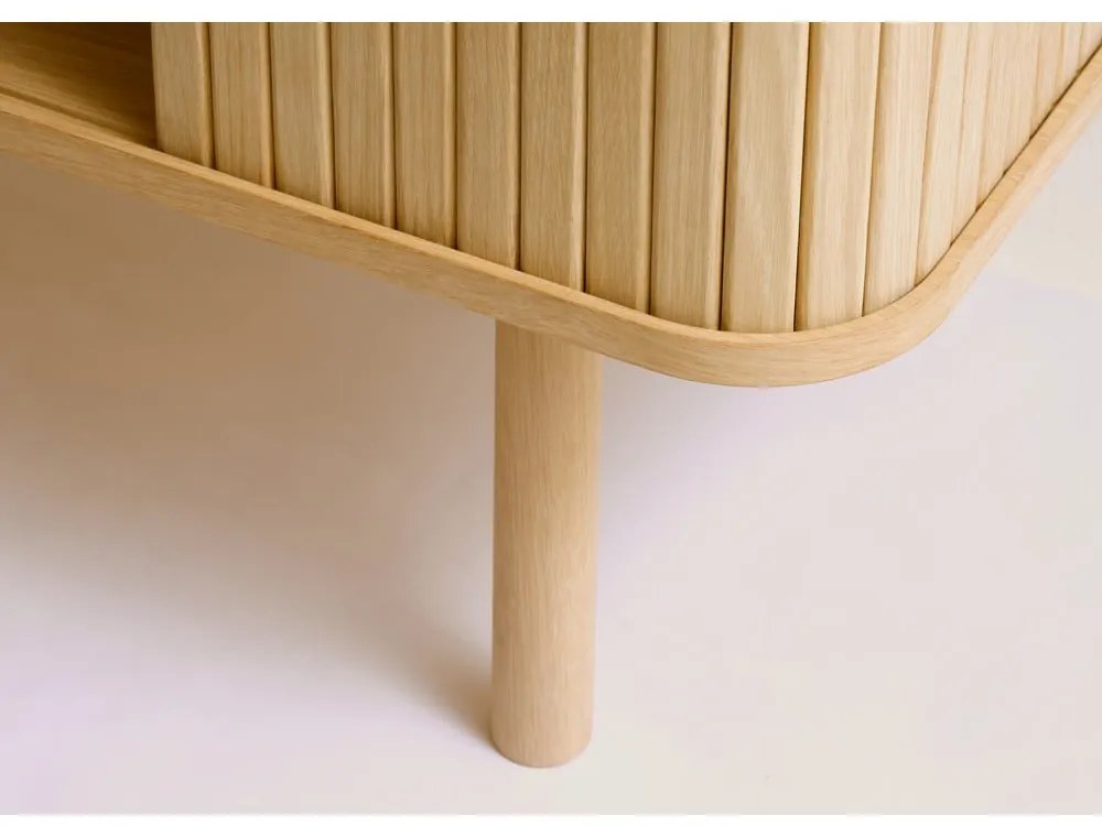 Szafka w dekorze dębu z drzwiami przesuwnymi 113x90 cm Cavo – Unique Furniture