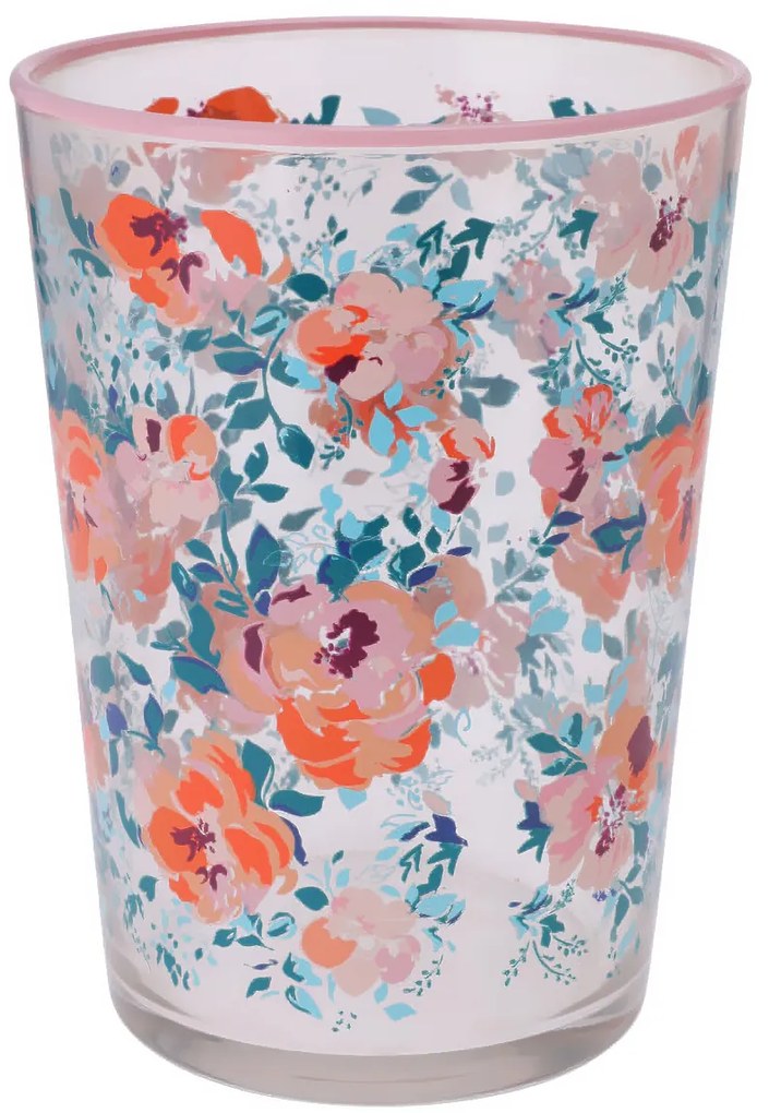 Duża szklanka w kwiatowy wzór, 510 ml
