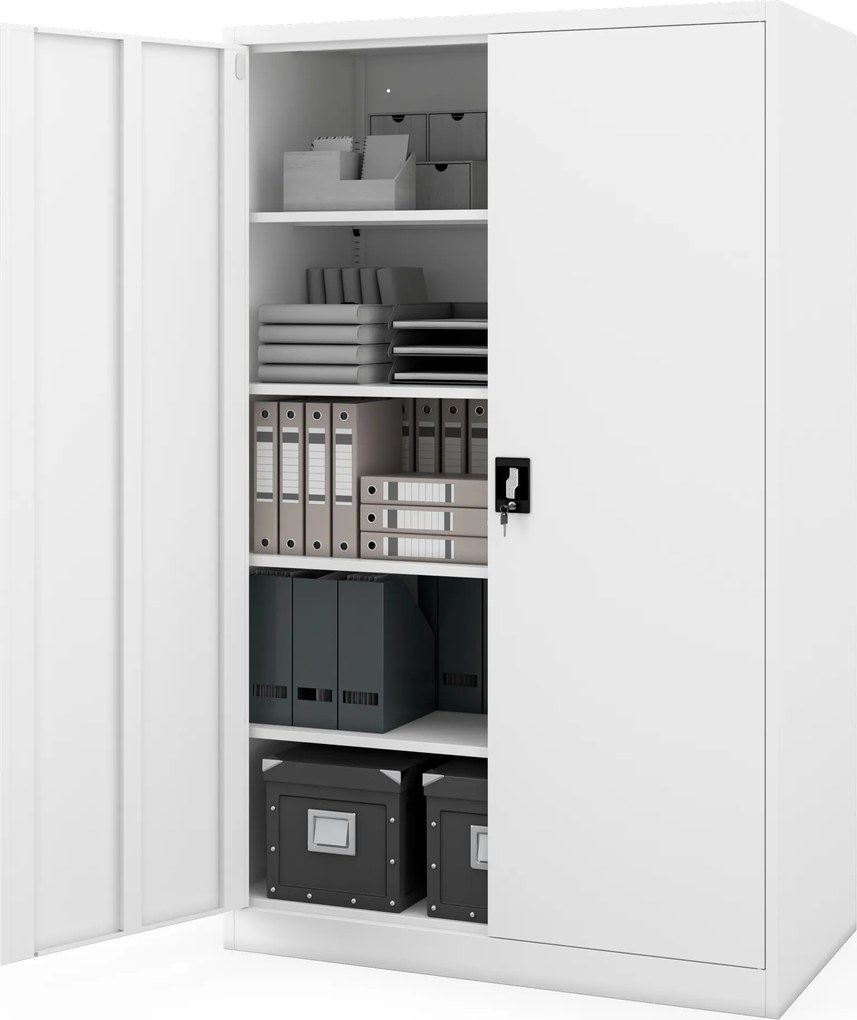 Szafa biurowa metalowa biała JAN II D600 1150 x 1850 x 600 mm