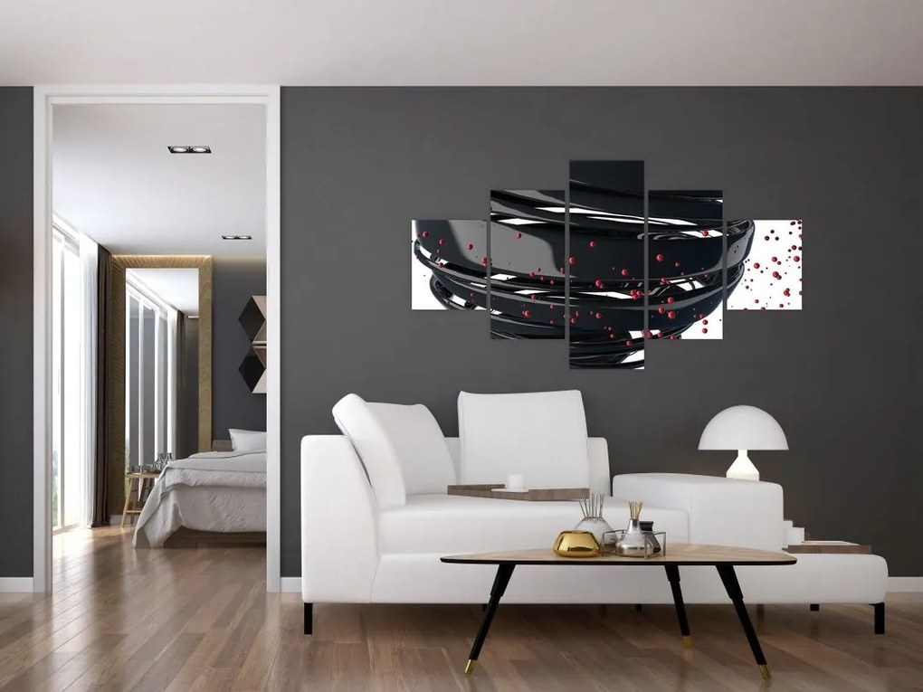 Obraz - Abstrakcja kuli ziemskiej (125x70 cm)