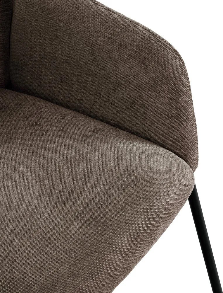 Brzoskwiniowe tapicerowane fotele jadalniane zestaw 2 szt. Aslin – MOME