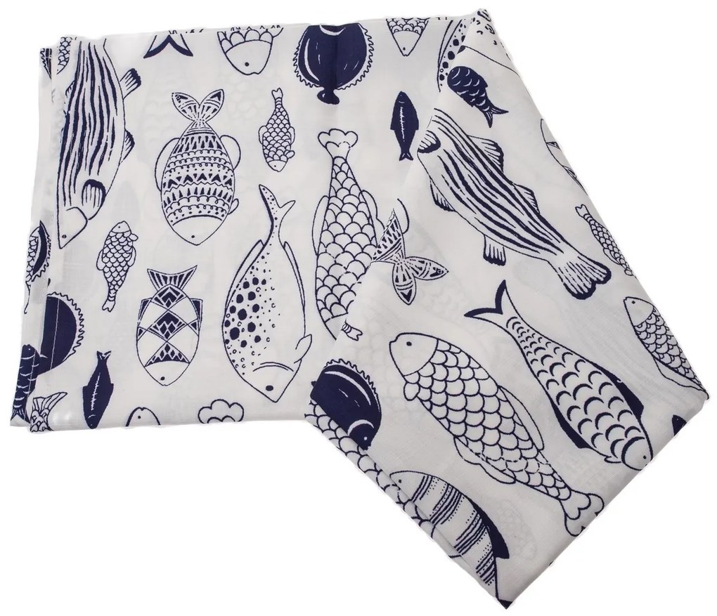 Obrus wodoodporny Ryby, 140 x 140 cm
