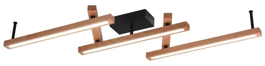 Czarno-naturalna lampa sufitowa LED ze zdalnym sterowaniem 10x180 cm Bellari – Trio