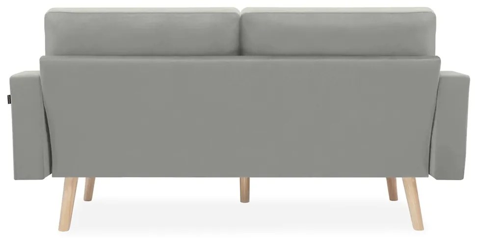 Szara sofa 3-osobowa MANDI VELVET