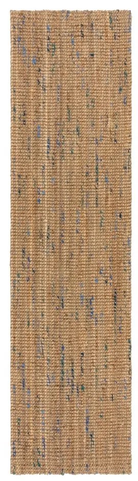 Niebiesko-naturalny chodnik z juty tkany ręcznie 60x230 cm Jute Boucle Blue – Flair Rugs