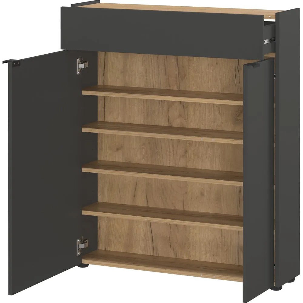 Antracytowa szafka 82x102x22 cm Ameca – Germania