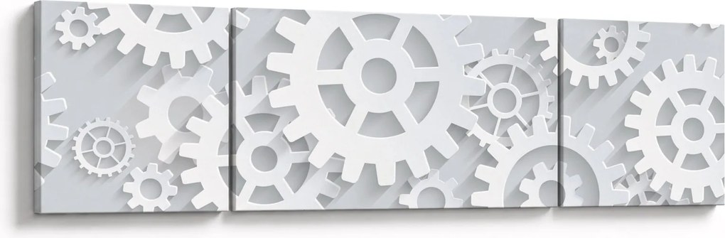 Obraz - Koła zębate (170x50 cm)