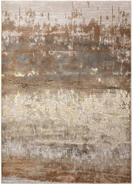 Dywan abstrakcyjny - 200x290cm - Złoty, brązowy, beżowy - Aurora Dune