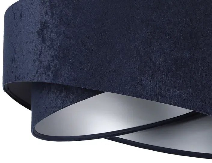 Granatowo-srebrna asymetryczna lampa wisząca - 3X EX985 P7-E25