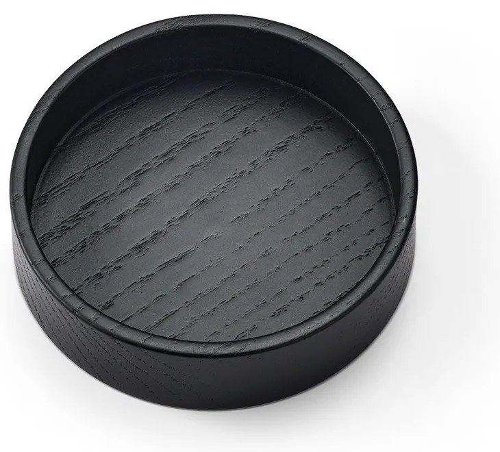 Czarny drewniany pojemnik dekoracyjny ø 11x3 cm Circle S – LIND DNA