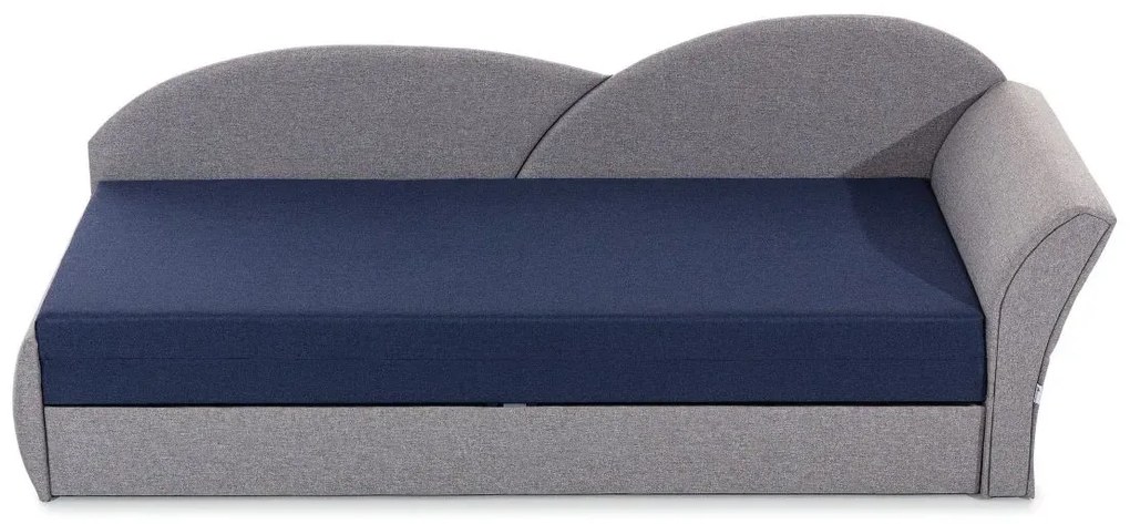 Sofa rozkładana z funkcją spania AGA jasnoszara/czarna prawa ELTAP