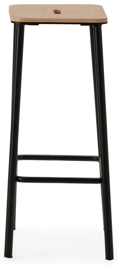 Czarne hokery zestaw 2 szt. (wysokość siedziska 65 cm) Abba – Marckeric