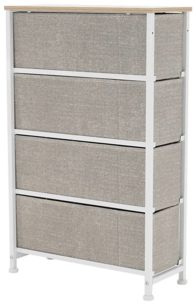 Komoda z szufladami z tkaniny OFELIA, biały