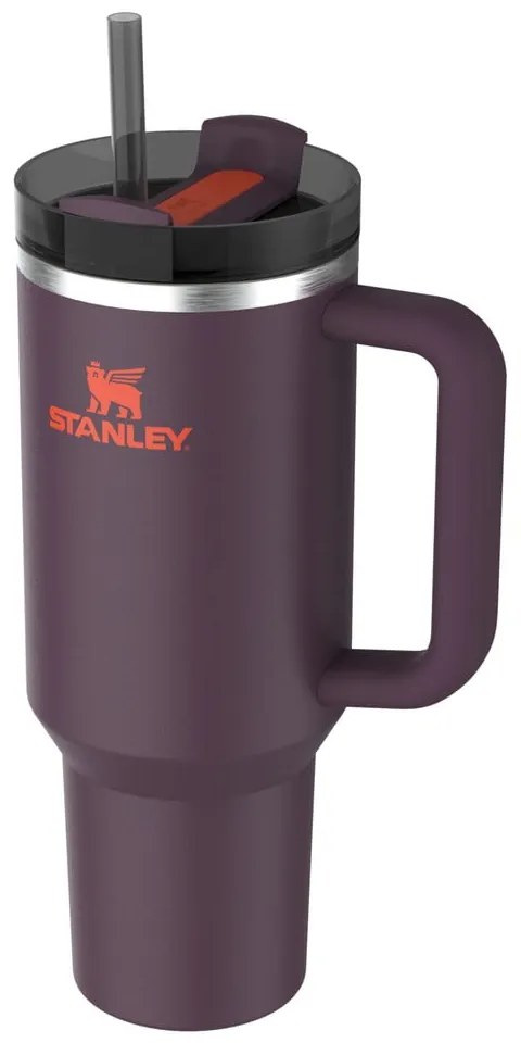 Ciemnofioletowy termos ze słomką ze stali nierdzewnej 1,18 l Quencher H2.0 FlowState Tumbler Plum – Stanley