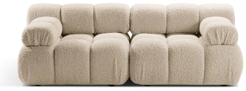Beżowa sofa modułowa z materiału bouclé 188 cm Bellis – Micadoni Home