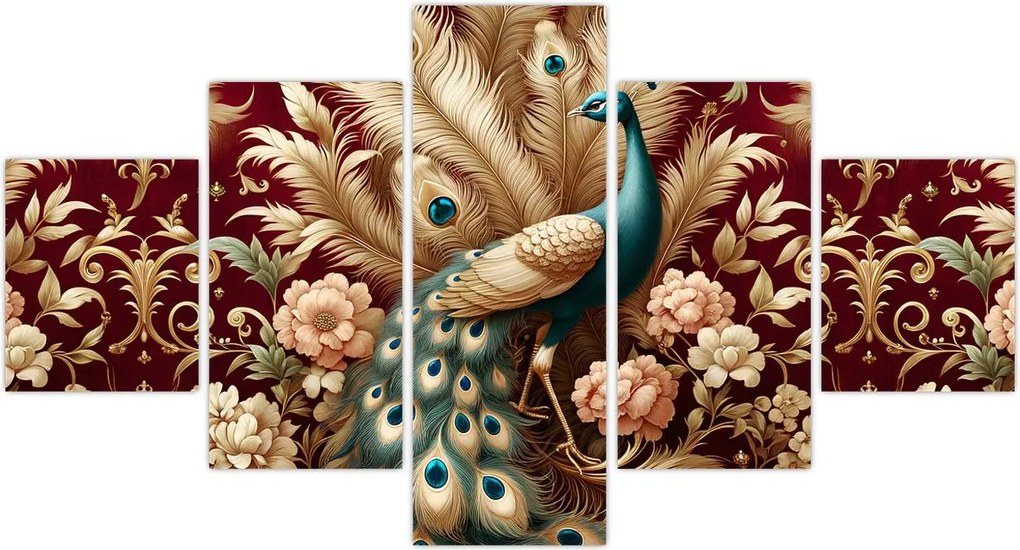 Obraz – Elegancki paw (125x70 cm)