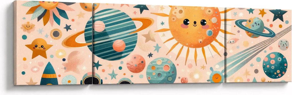 Obraz - Kawałki z kosmosu (170x50 cm)