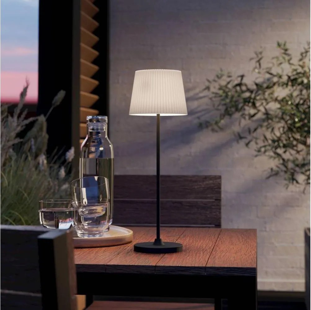 Eglo 75934 - LED ściemnialna ładowalna lampka biurkowa LEONERO LED/3,8W/5V 2000mAh czarna/kremowa