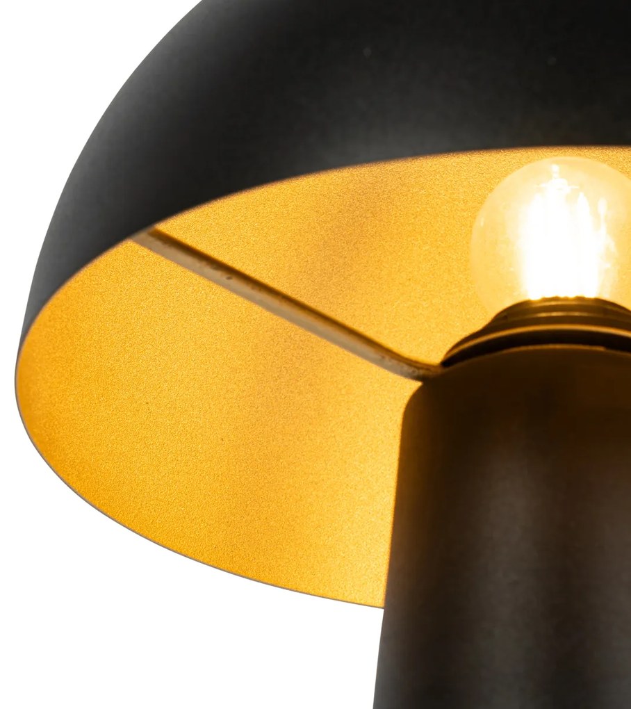 Zewnetrzna Lampa podłogowa zewnętrzna czarna 65 cm - Mushroom Nowoczesny Oswietlenie zewnetrzne
