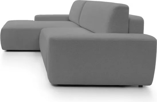 Narożnik BOULI Lewostronny z Elektryczną Regulacją wolnostojący tkanina Raven 10 Szary DOMO HOME