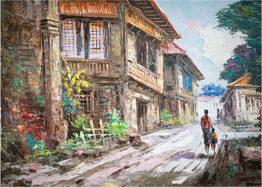 Obraz na szkle filipińskiej wioski, Azja (70x50 cm)