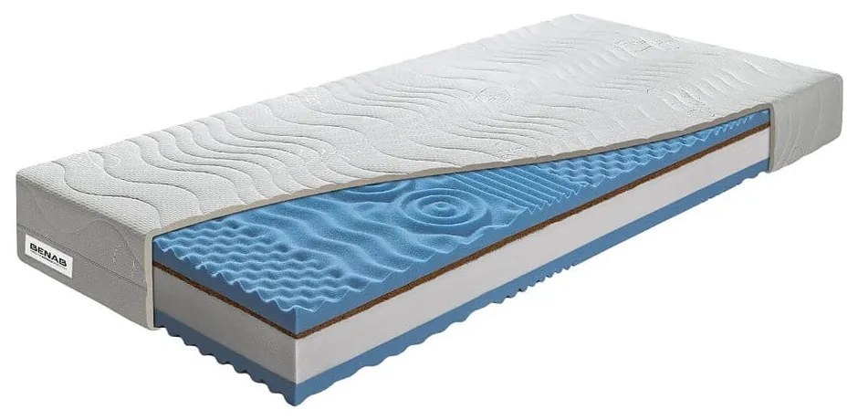 Średnio twardy/ekstra twardy dwustronny materac piankowy 180x200 cm BonLife HARD – BENAB