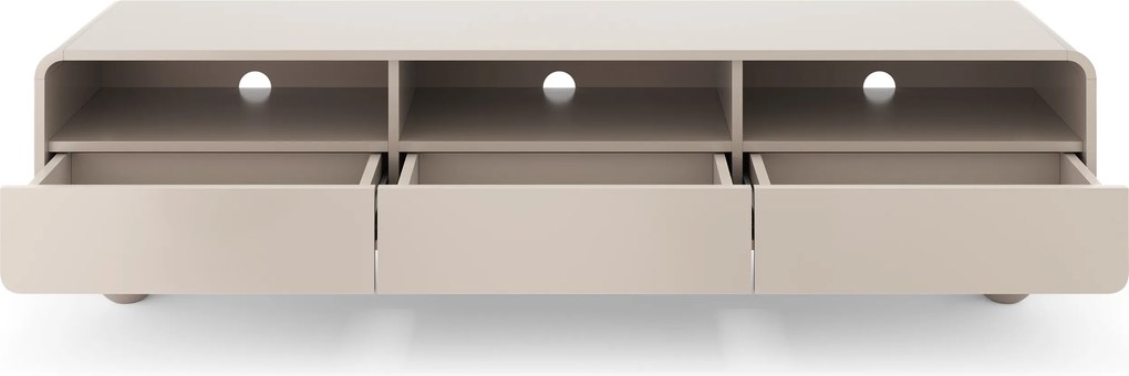 Szafka RTV stojąca TONDO 180 cm do Salonu pod Telewizor 3 Szuflady - Kaszmir