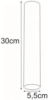 Chromowana lampa sufitowa słupek - S971-Mokka
