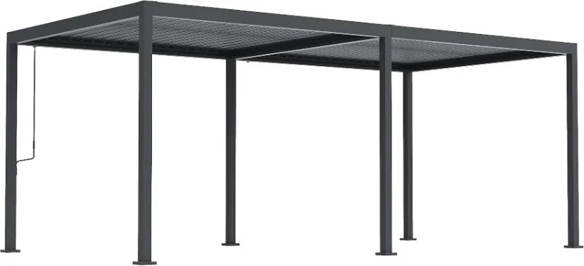 PERGOLA OGRODOWA MANUALNA ANTRACYTOWA 3x6m ORIGIN