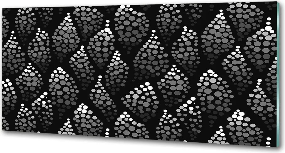 Panel lacobel Czarno-białe kropki