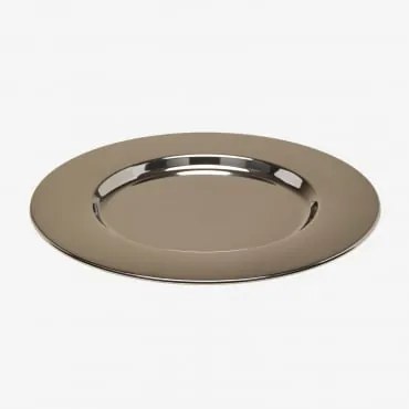 Zestaw 2 Podkładek Pod Talerze Ø30 Cm Ze Stali Nierdzewnej Kirsh Stal Nierdzewna - Sklum