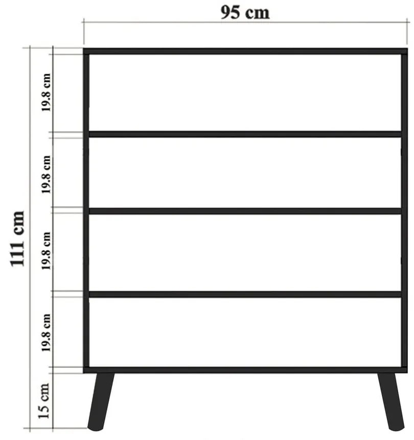 Biała szafka 95x111 cm Multilux – Kalune Design