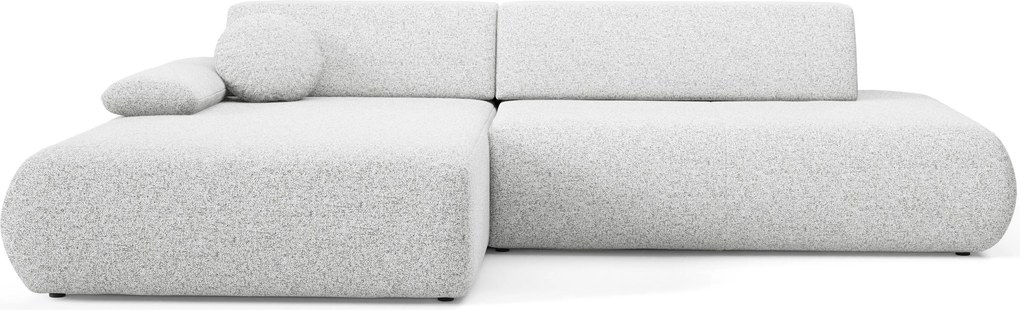 Masseno Narożnik DELTA z funkcją spania i pojemnikiem na pościel Narozniki L, Rozkładana sofa - Jasnoszary, PUENTE 80
