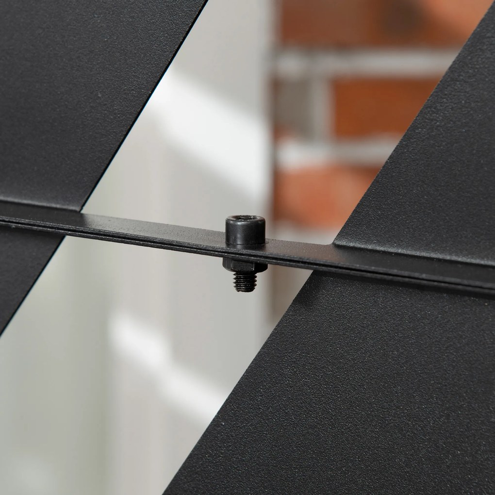 Outsunny Parawan Zewnętrzny 122x198 cm Design Liścia Palmy Stabilne Noggi | Aosom PL