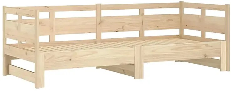 Łóżko Rozsuwane Dla Rodzeństwa Z Naturalnego Drewna 2X(90X200) Cm P6-K25