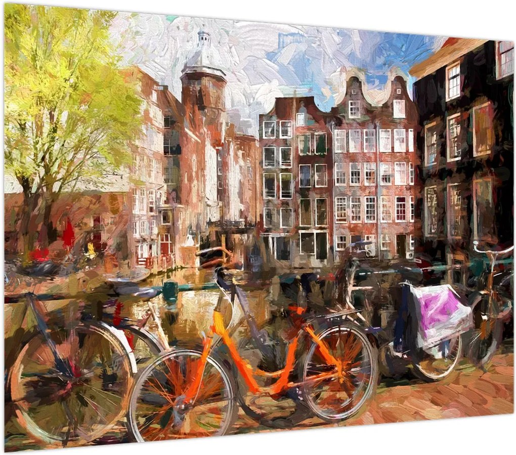 Obraz - Amsterdam, malarstwo (70x50 cm)