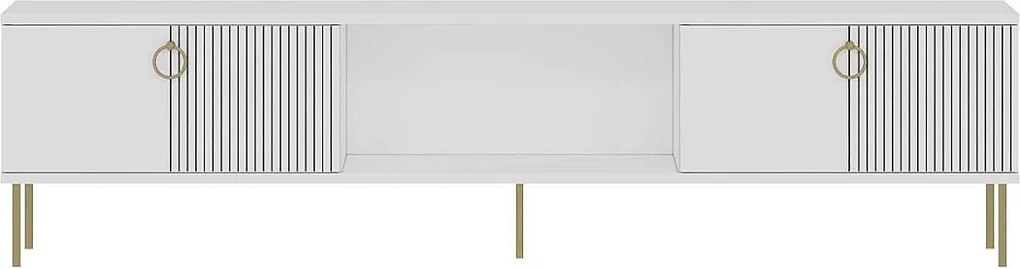 Stojak pod TV – 180 cm x 45 cm x 30 cm – biały – MDF
