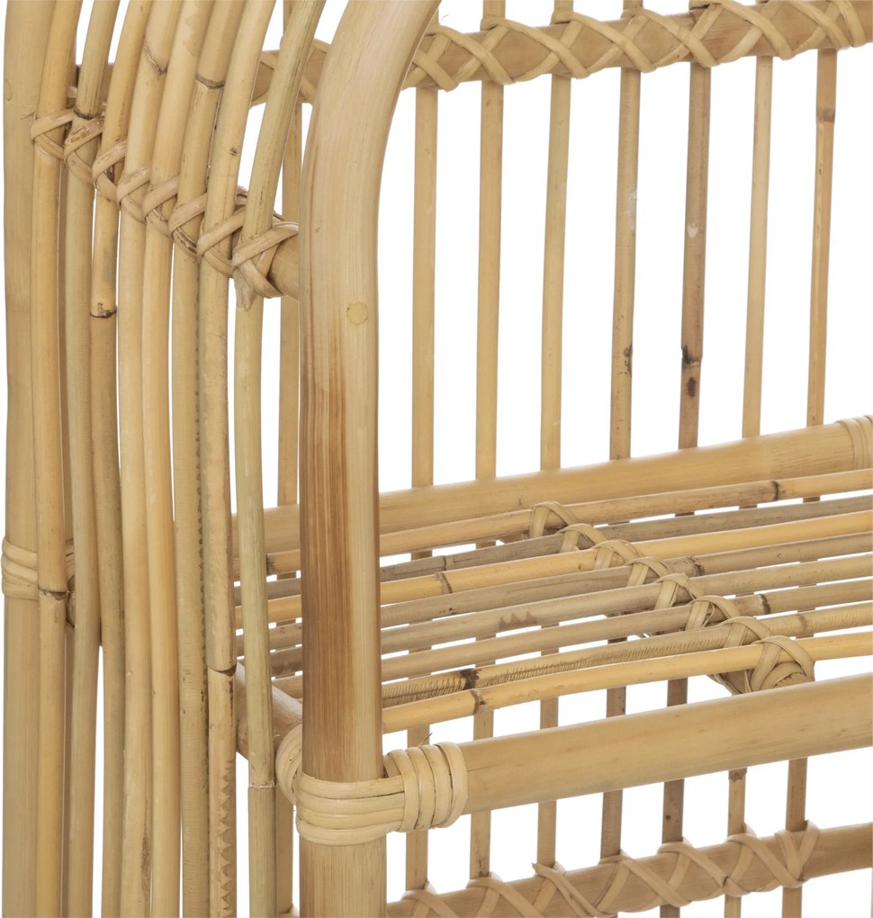 Biblioteczka na książki, rattanowa, 76 cm