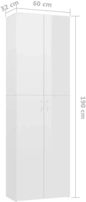 Biała szafa biurowa na wysoki połysk M7-L87