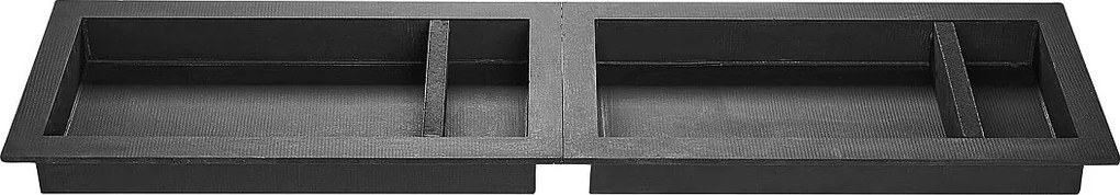 Wbudowana Półka Łazienkowa SucceBuy, 40,6 x 81,3 cm + 40,6 x 81,3 cm, Nowoczesna Półka Ścienna, Miejsce na Mydło/Szampon, Czarna