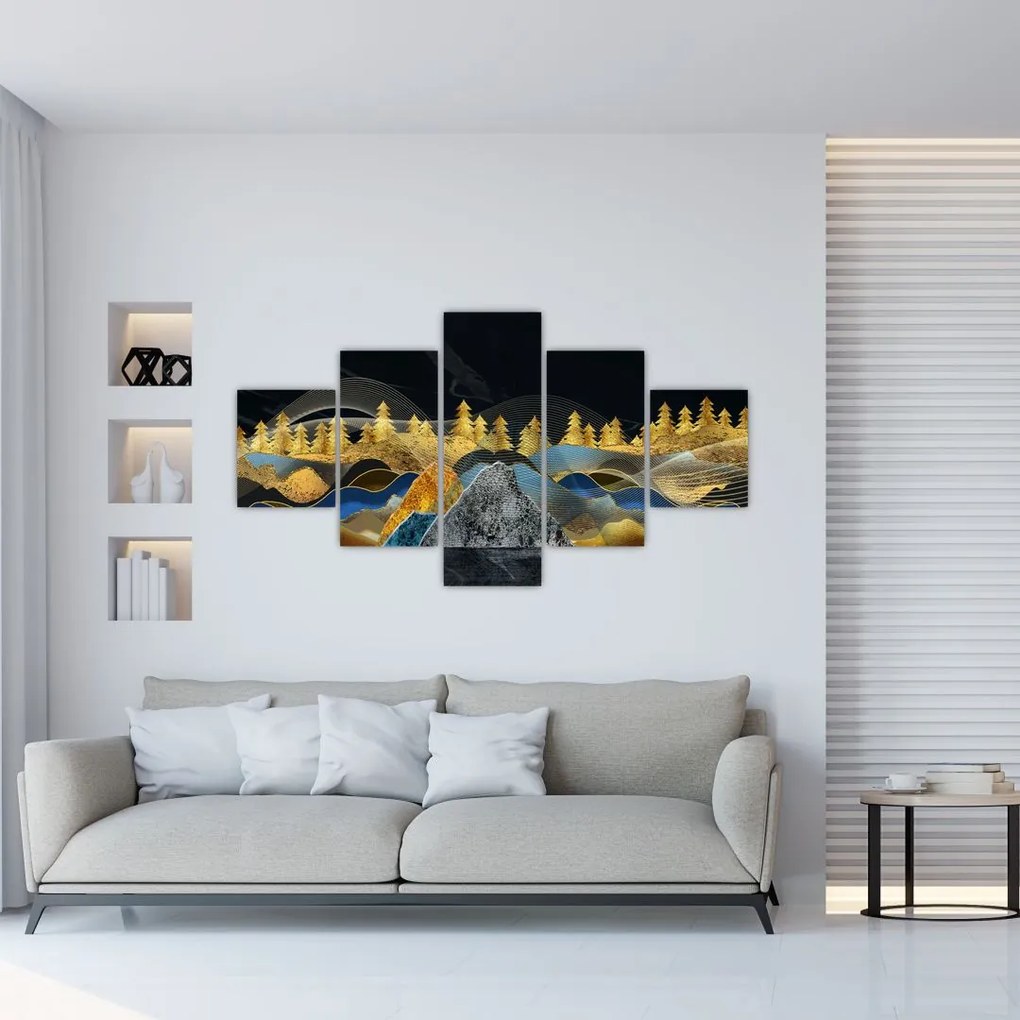 Obraz - Złote Góry (125x70 cm)