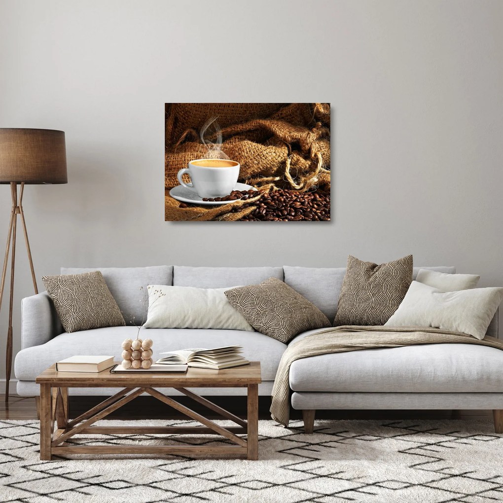 Obraz na szkle - Filiżanka kawy (70x50 cm)