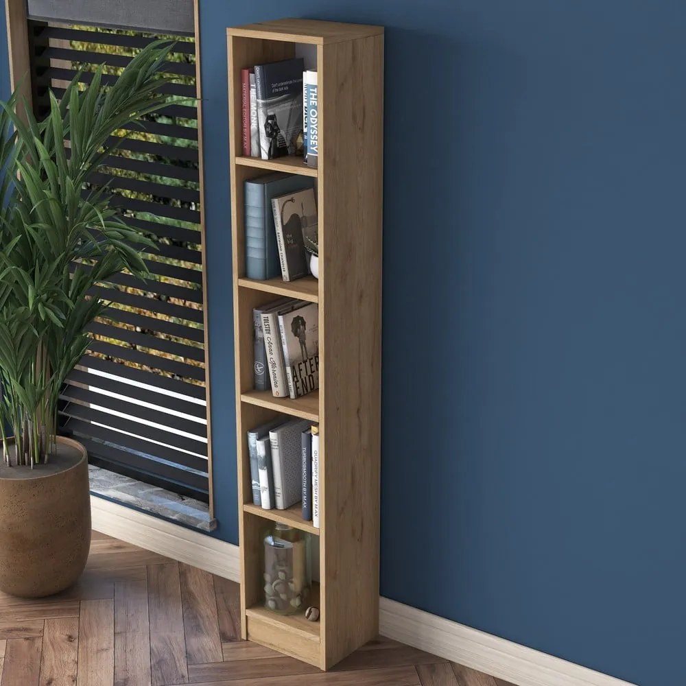 Regał w dekorze orzecha 30x170 cm Allen – Kalune Design