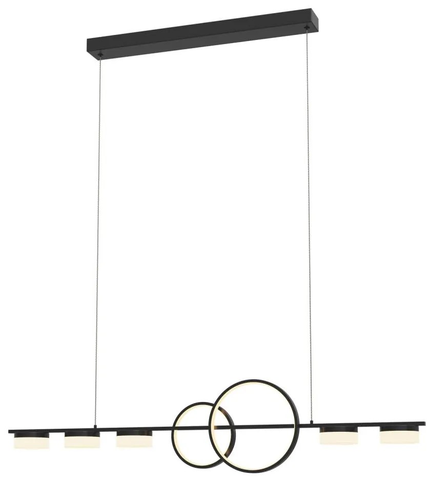 Wofi 7030-702 - LED Żyrandol ściemnialny na lince MESSINA LED/57W/230V czarne