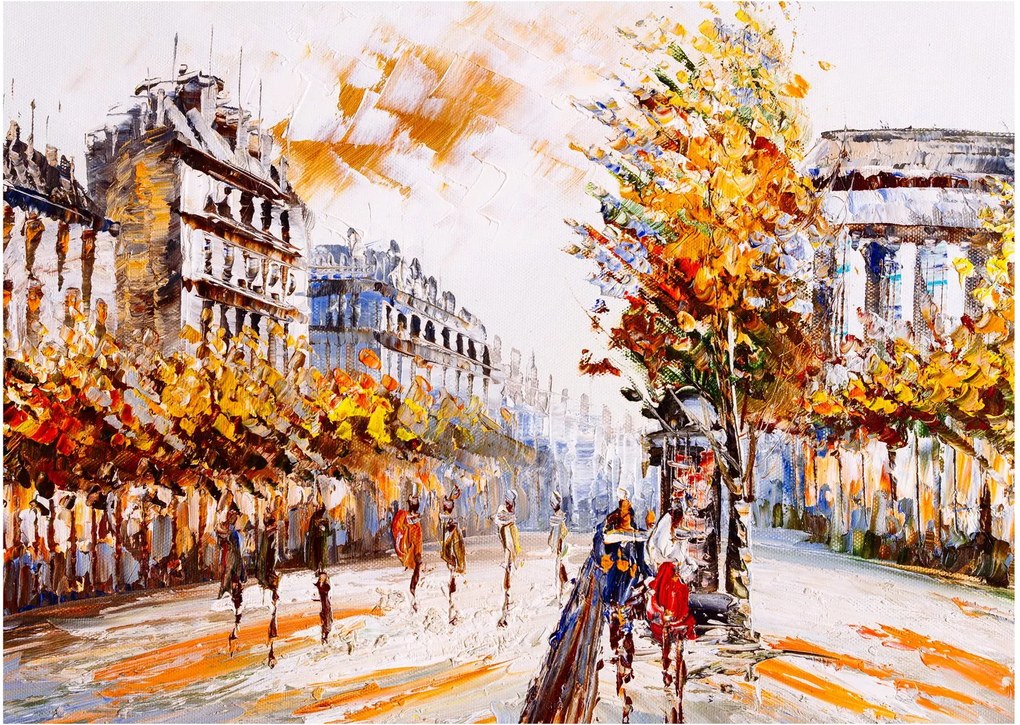 Obraz - Ulica w Paryżu (70x50 cm)