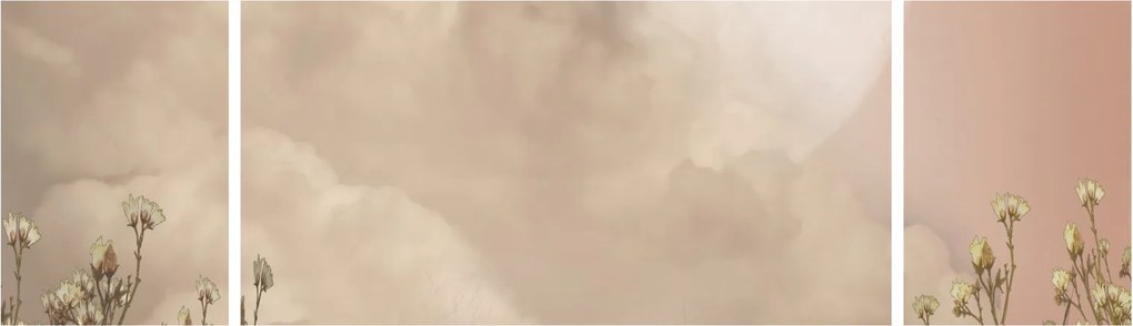Obraz - Różowa pełnia księżyca (170x50 cm)