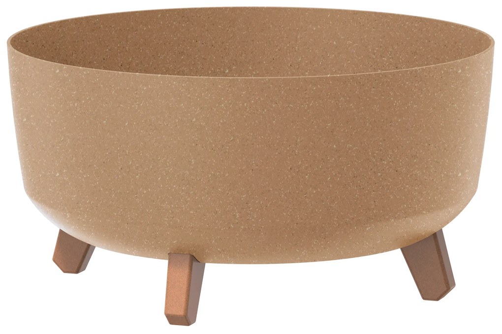 Donica ogrodowa okrągła Gracia Low Eco 30 cm naturo PROSPERPLAST