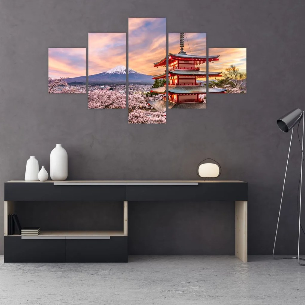 Obraz - Fudżi, Japonia (125x70 cm)