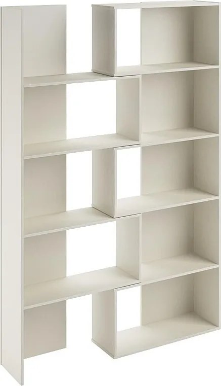 Regał na książki – 140 cm x 180 cm x 29,5 cm – biały – płyta wiórowa pokryta melaminą